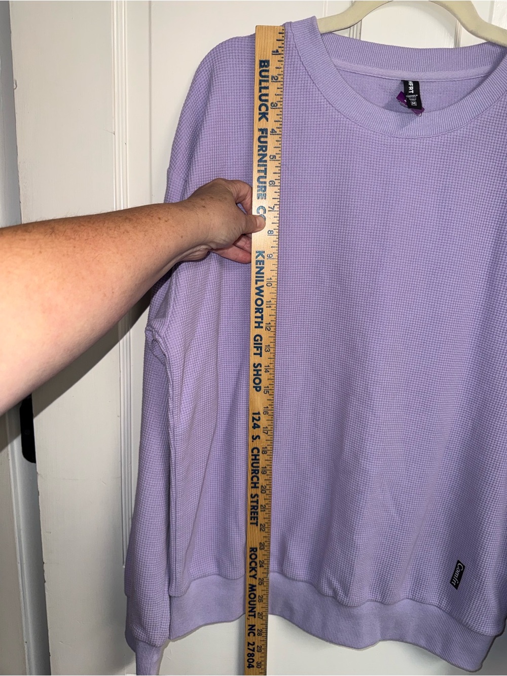 Comfrt Lavender Waffle Lounge long sleeve Crewneck size medium. - Picture 4 of 7